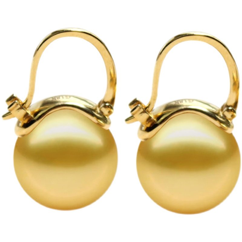 董卿同款南洋金珠耳环18K黄金天然海水珍珠耳坠耳饰正圆基础款,淘宝优惠券,粉丝福利购,淘宝优惠卷