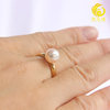 AKOYA natural seawater pearl ring 18K gold