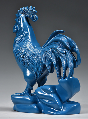 十二生肖木头鸡动物摆件家居客厅