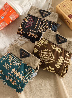 美式印花内裤透气平角裤四角裤头