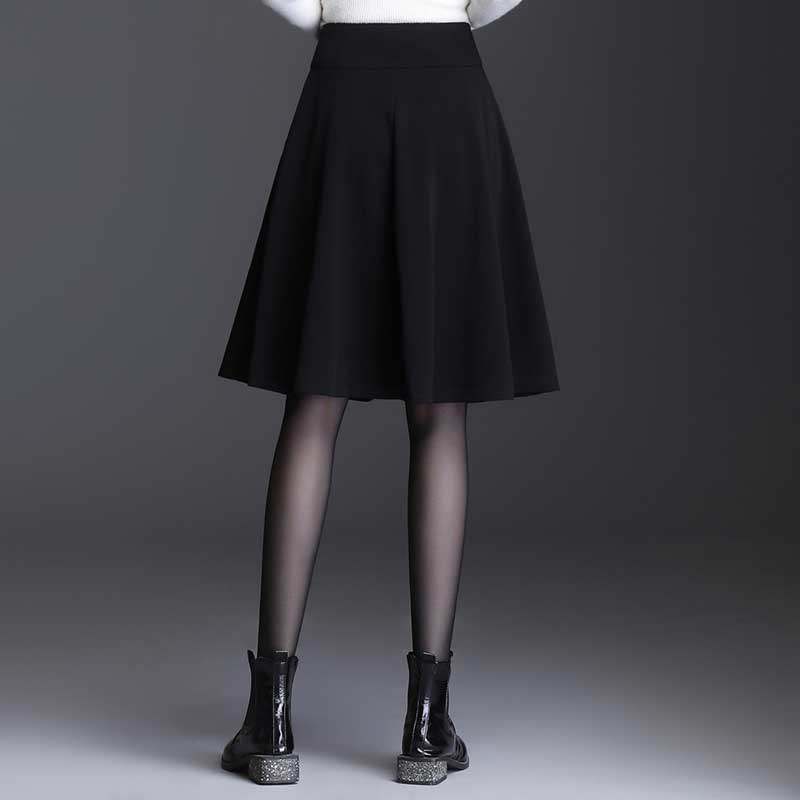 2021秋冬新款显瘦a字高腰大摆裙 欣聚荣半身裙