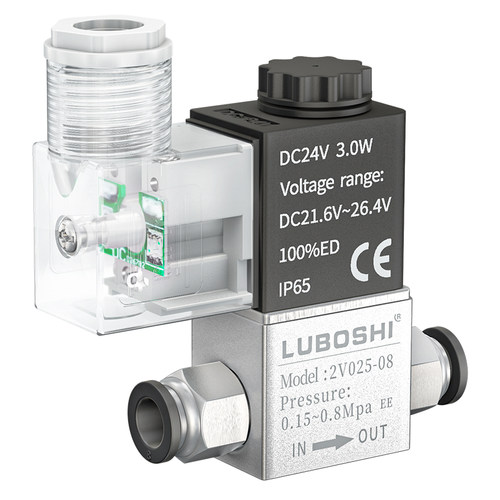 2V025-08一进一出换向电磁阀DC24v气缸电子开关常闭控制阀AC220V - 图3