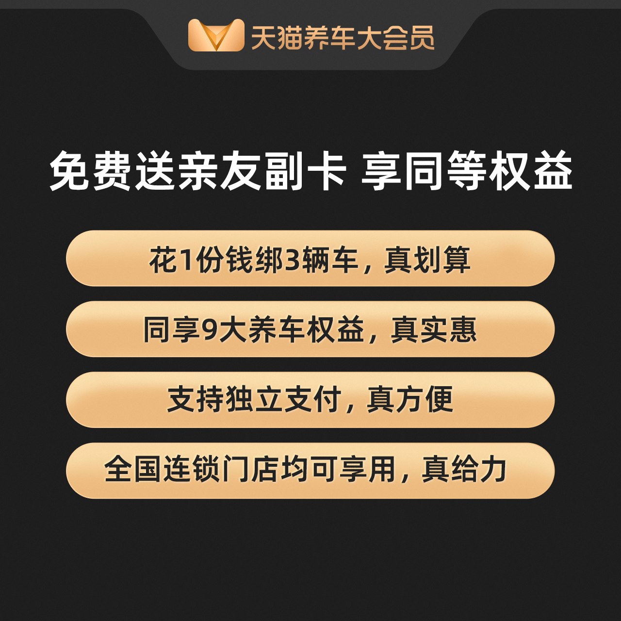 天猫养车大会员年卡9大权益标准洗车5折起免费贴片补胎补气-图2