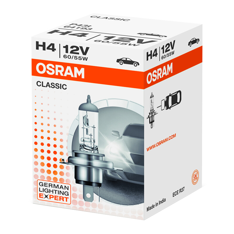 欧司朗汽车大灯标准卤素灯泡H1H3H4H7远近光灯雾灯适用大众福特-图3
