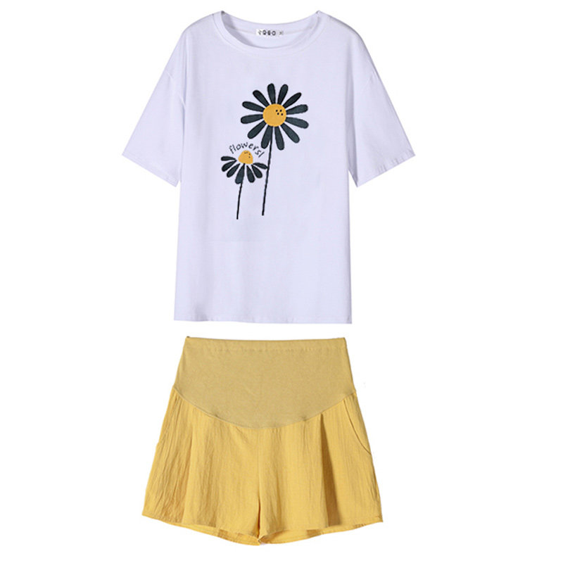 孕妇裤套装薄款可调节外穿舒适短裤 娇芙韵孕妇打底裤