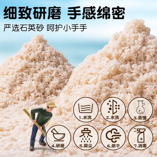 得力云柔沙太空沙玩具沙子儿童安全不粘手送礼儿童玩具生日礼物 - 图0