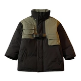 Пуховик для мальчиков, куртка, детский зимний комплект, подходит для подростков, коллекция 2022, детская одежда, увеличенная толщина, в западном стиле