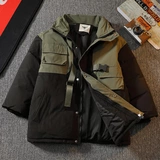 Пуховик для мальчиков, куртка, детский зимний комплект, подходит для подростков, коллекция 2022, детская одежда, увеличенная толщина, в западном стиле