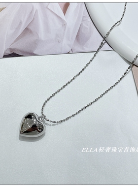 百搭项链向日葵立体爱心毛衣链女