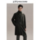 PEACEBIRD Men's Reversible Wool Coat Long Winter Wool Jacket