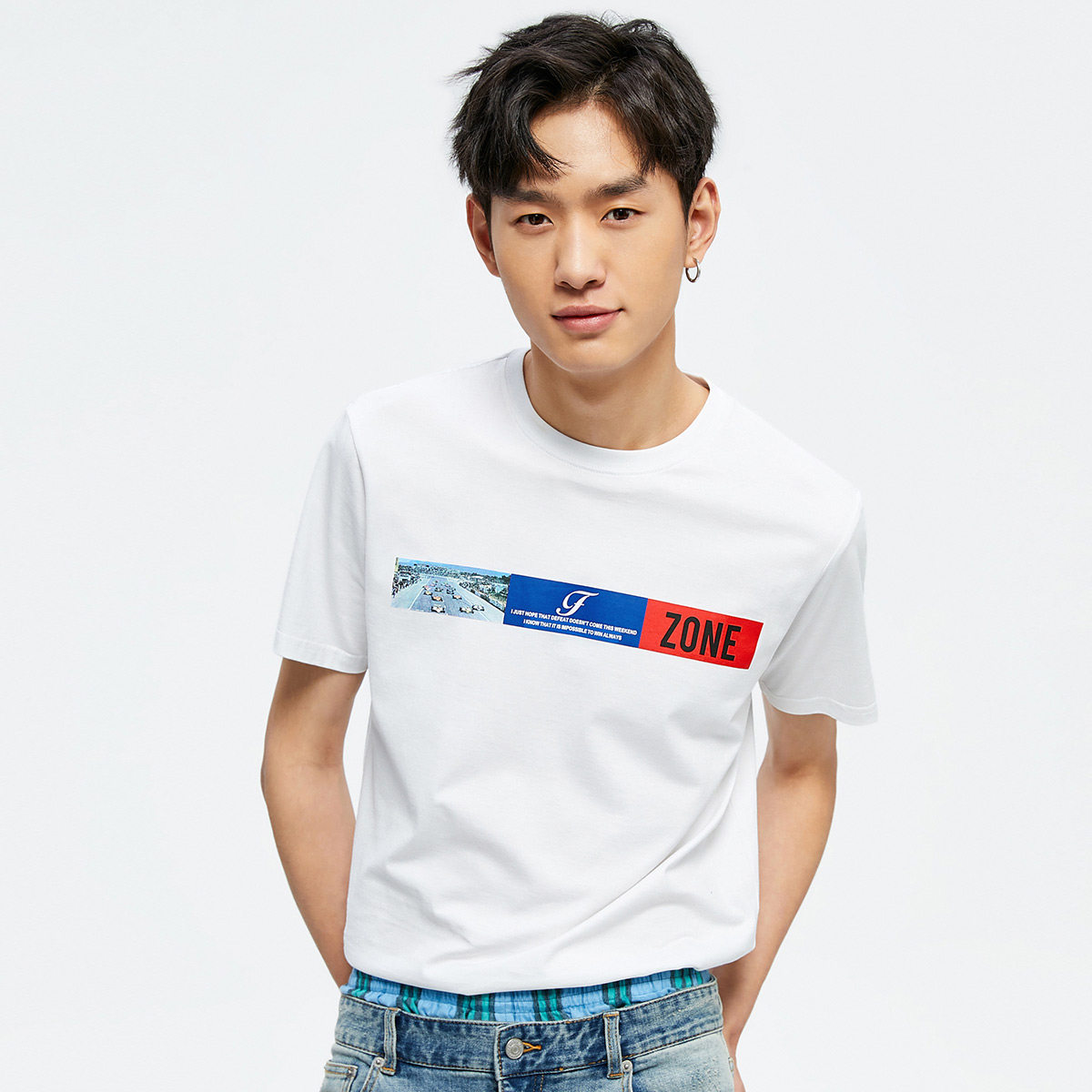 太平鸟男装夏季短袖男印花体恤t恤 太平鸟男装outlets店T恤