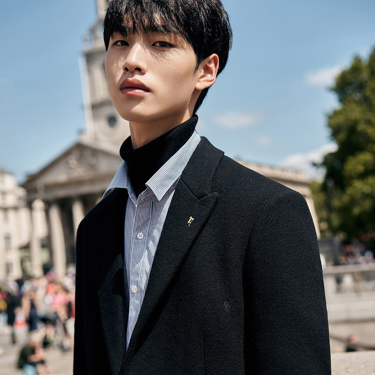 太平鸟男装男商务休闲羊毛毛呢大衣 太平鸟男装outlets店毛呢大衣