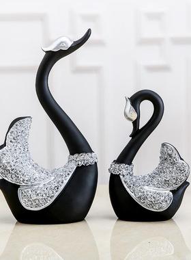 义乌树脂工艺品 欧式中号天鹅创意摆件 家居装饰品商务礼品