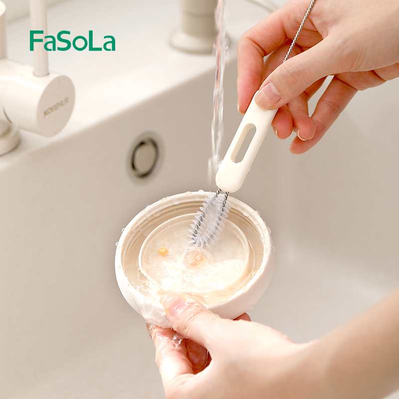 FaSoLa吸管刷子奶瓶儿童水杯清洁刷细加长厨房杯盖茶壶缝隙刷神器 - 图1