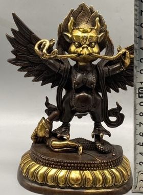 古玩铜器雷震子摆件大鹏展翅鸟摆件家居装饰客厅工艺品收藏礼品