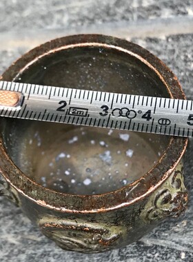 纯铜仿古风狮子头香炉烟灰缸