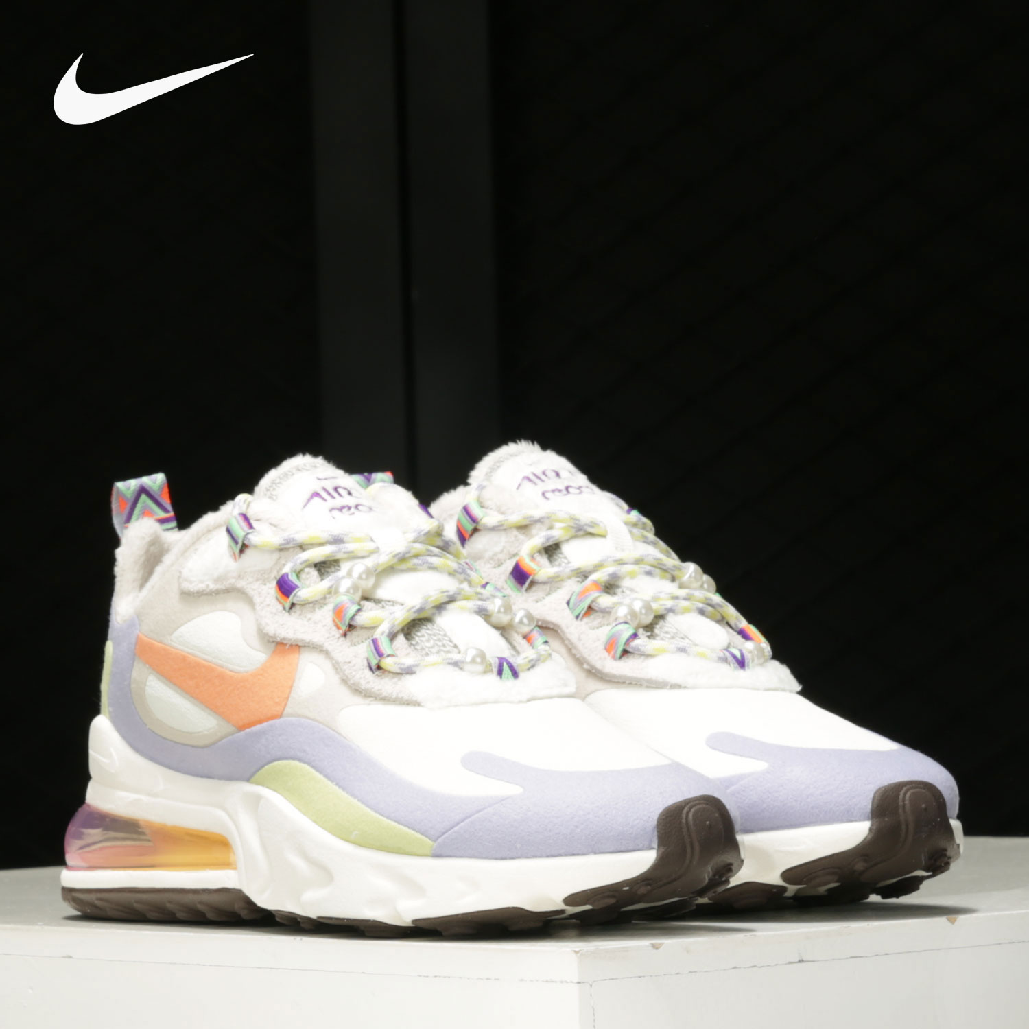 Nike/耐克正品AIR MAX 270 REACT 女子缓震气垫运动鞋 DC3276 - 图0