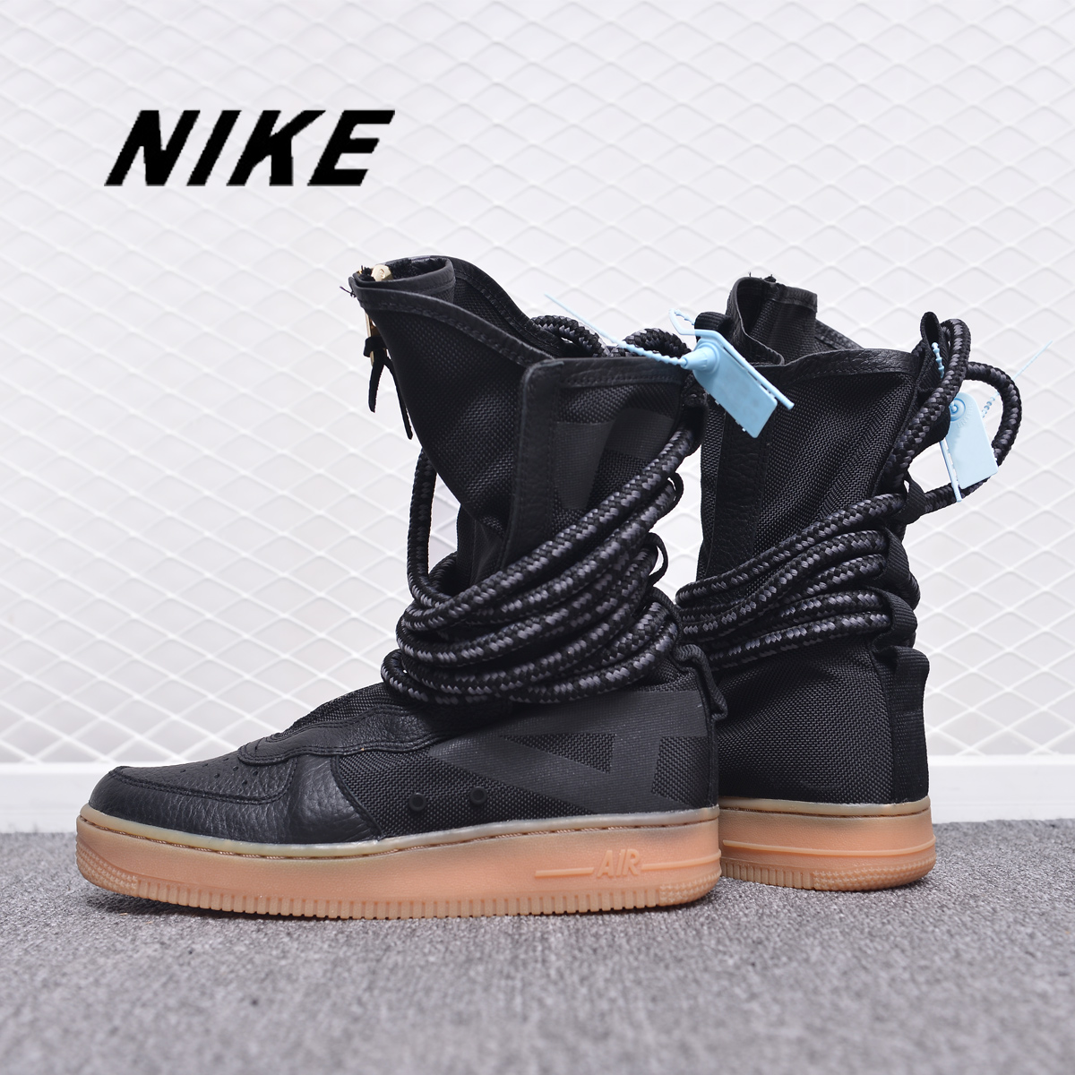 Nike/耐克正品SF AF1 HIGH女运动缠绕鞋带高帮休闲板鞋AA3965-图2