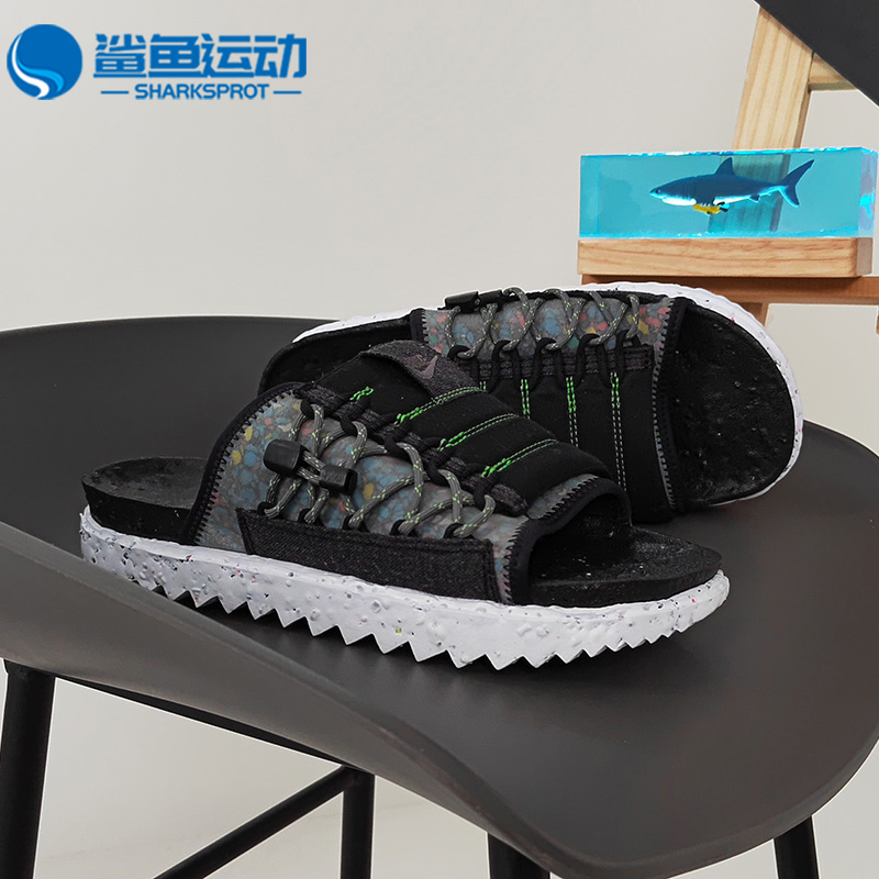 Nike/耐克正品 ASUNA CRATER SLIDE 新款男子休闲拖鞋 DJ4629-002 - 图0