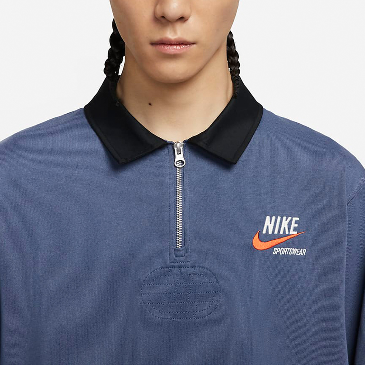 Nike/耐克正品春季新款男子橄榄球运动翻领卫衣DX6754-491 - 图1