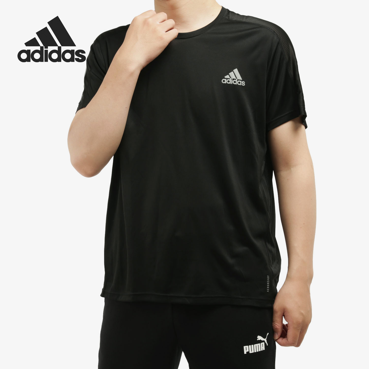 Adidas/阿迪达斯正品 新款户外男子透气休闲运动短袖 FS9799 - 图2