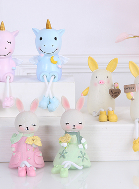 可爱风吊脚娃娃卧室内房间装饰品