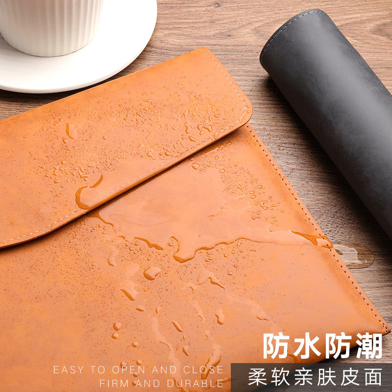 皮质文件袋A4纸档案袋男款文件夹文件包加厚防水资料按扣防水商务公文袋办公合同票据收纳袋手提便携大容量,淘宝优惠券,粉丝福利购,淘宝优惠卷