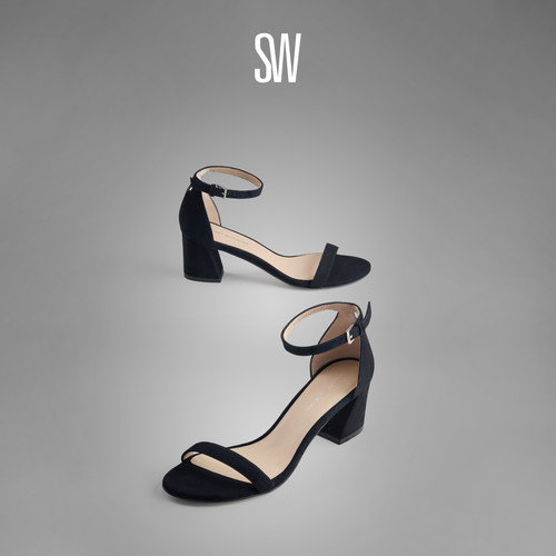 Stuart Weitzman/SW SIMPLELEAN 春夏经典一字带梯形跟凉鞋仙女风 - 图0