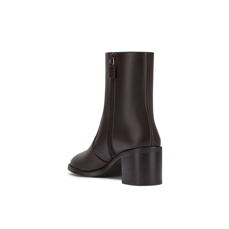 Stuart Weitzman/SW ESME ZIP BOOTIE 秋冬粗高跟圆头短筒靴女靴 - 图2