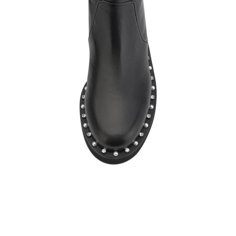 SW2025 new square heel short boots women's chimney boots