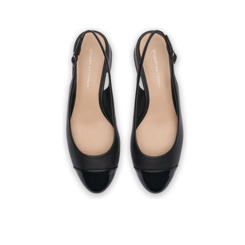 SW GABBY 45 SLINGBACK 25新款杏仁圆头方跟露跟高跟鞋女浅口单鞋 - 图3