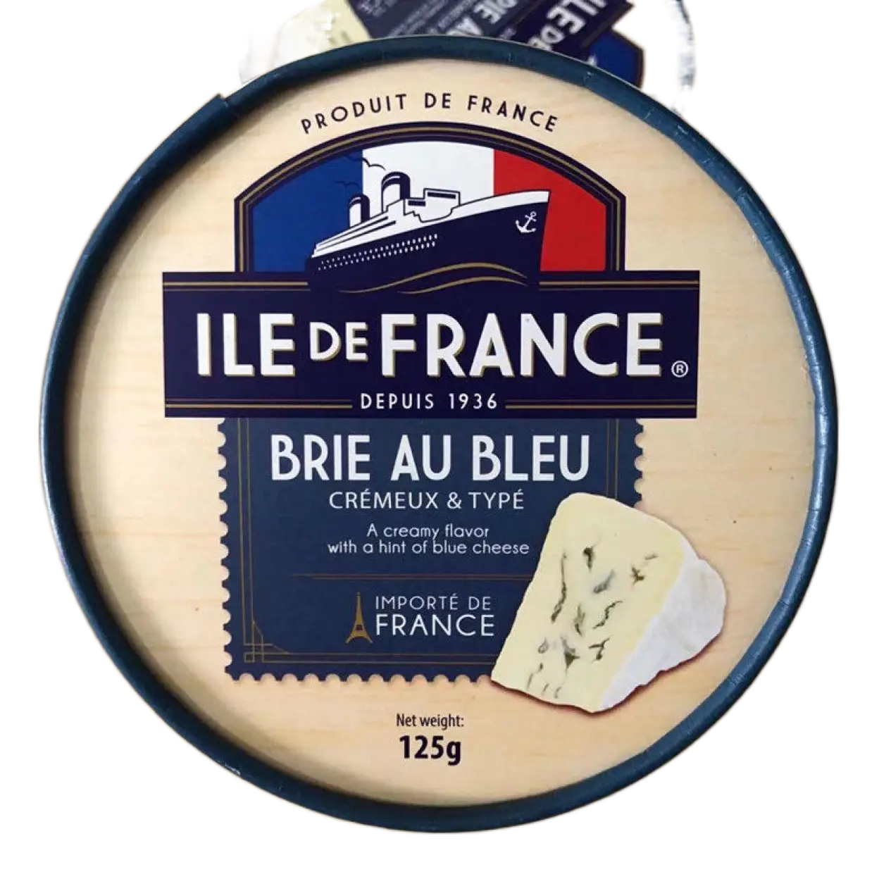 法兰希布里布兰奶酪 BRIE France blue CHEESE 125g 法国进口 - 图0