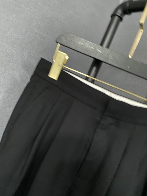M ສີດໍາ summer harem pants ມີຂາມ້ວນ MAI1UNF004