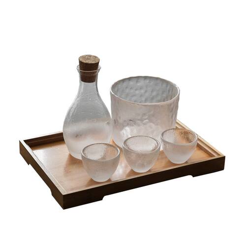 家用云雾玻璃小酒杯白酒杯酒壶酒盅小号一两一口杯烈酒杯酒具套装 - 图3