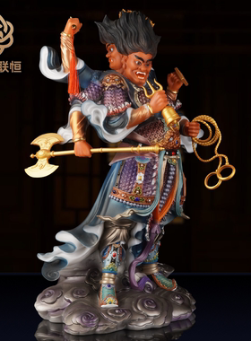 汉白玉天蓬元帅像天神北极四圣都统大元帅天蓬真君神像道家用摆件