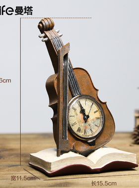 欧式复古摆件电视机客厅创意乐器摆设柜美式咖啡馆酒柜装饰品家居