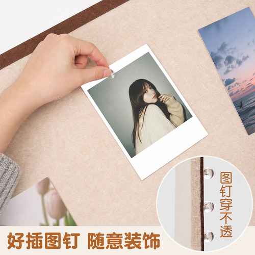 毛毡板墙贴客厅高级感照片墙背景板展示墙组合墙面房间装饰创意软木墙板相片墙拼豆毛粘板拍立得书桌留言板 - 图2