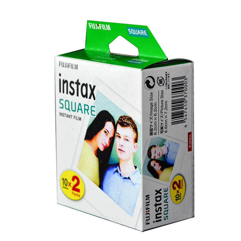 富士拍立得instaxsq6sq10sq20sp3方形相纸白边黑边