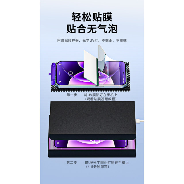 Suitable for Xiaomi series mobile phone UV glue-free UV film