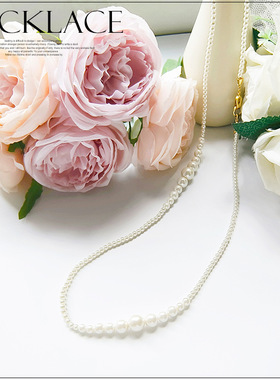 翠盈cuiying女士韩版长款珍珠项链礼服搭配轻奢饰品项链L099