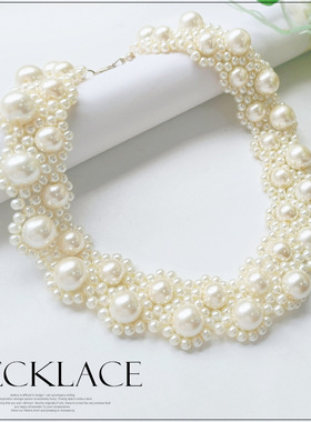 翠盈cuiying新礼品时尚简约女士百搭韩式仿珍珠项链饰品L065