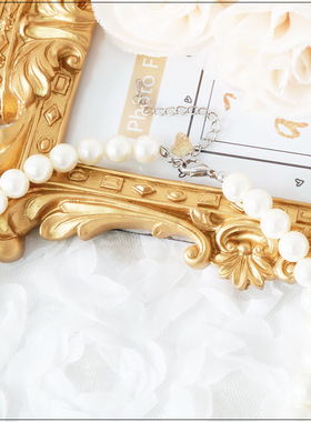 翠盈cuiying唯美韩式饰品渐变大小珍珠相配仿珍珠短款项链L008