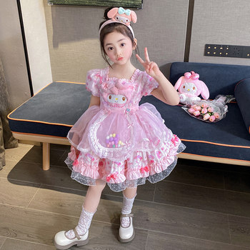 Lolita ເດັກຍິງ Princess Dress Summer Dress ເດັກນ້ອຍເຄື່ອງນຸ່ງຫົ່ມ Summer Suit Skirt Girls Melody Clothes