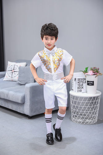 六一儿童合唱服演出服装中小学生幼儿男童合唱团朗诵表演服亮片-图3