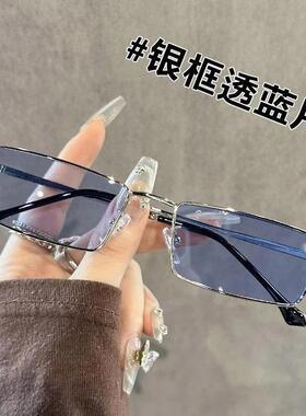 千衣时尚坊2经典复古金属小方框太阳镜新款老钱风街拍防晒墨镜