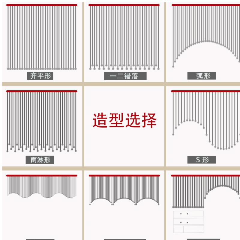 客餐厅隔断帘开放式厨房软屏风挂帘卧室房间分隔帘装饰门帘仙气-图2