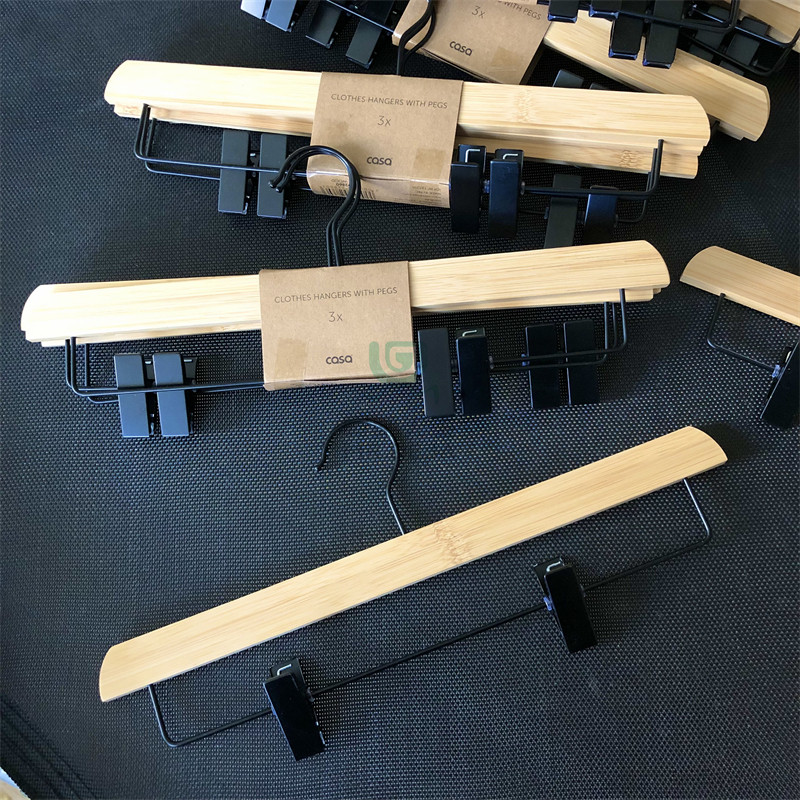 3个/卡 竹质裤架裤夹家用服装店衣柜无痕防滑强力高品质衣架,淘宝优惠券,粉丝福利购,淘宝优惠卷