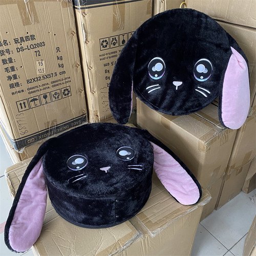 特！卡通收纳盒毛绒玩具圆形大号收纳箱动物包 - 图1