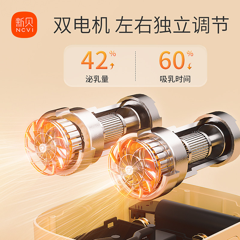 新贝电动双边便携孕产妇自动吸奶器 新贝吸奶器