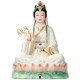 White marble Guanyin Bodhisattva Buddha statue Nanhai Guanyin home Buddhist hall worship real body ornaments Buddhist tools office